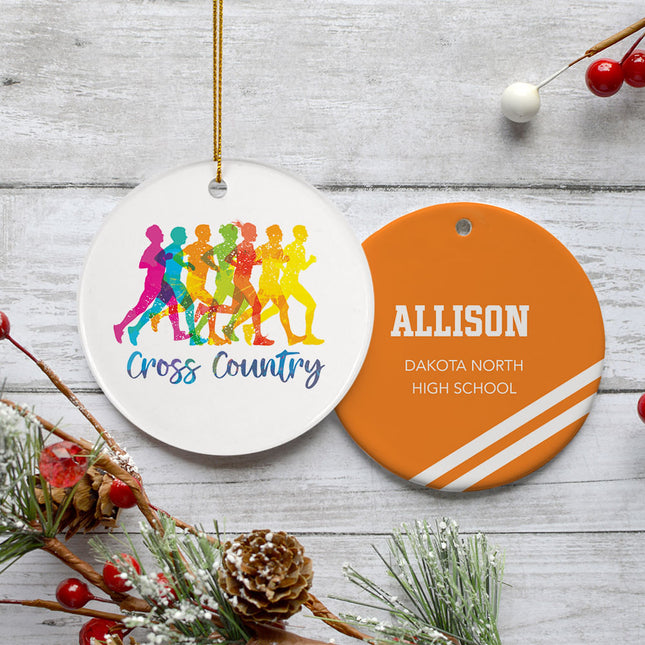 personalized personalized cross country christmas ornament – Christmas ornament, holiday tree decoration or gift