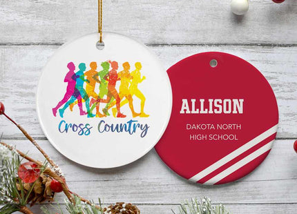 keepsake personalized cross country christmas ornament – Christmas ornament, holiday tree decoration or gift