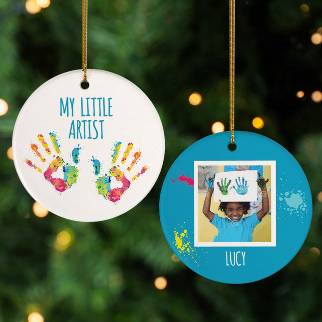 keepsake personalized my little artist photo christmas ornament – Christmas ornament, holiday tree decoration or gift