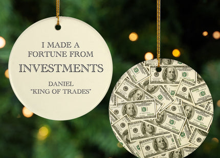 decorative personalized money christmas ornament – Christmas ornament, holiday tree decoration or gift