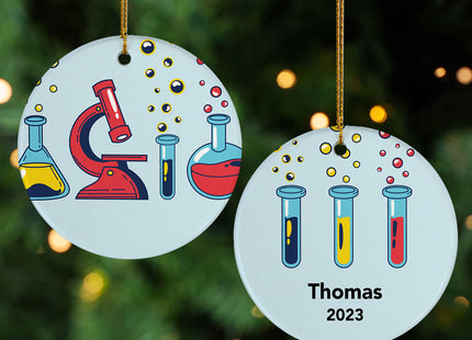 decorative personalized chemistry christmas ornament – Christmas ornament, holiday tree decoration or gift