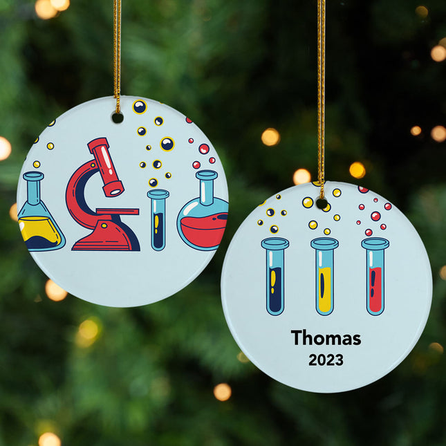 decorative personalized chemistry christmas ornament – Christmas ornament, holiday tree decoration or gift