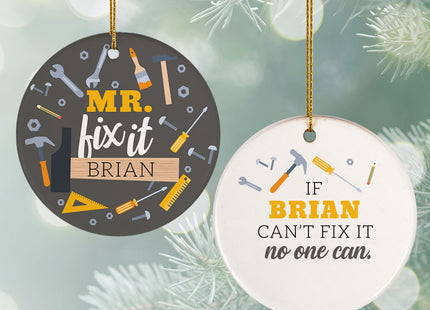 personalized personalized handyman christmas ornament – Christmas ornament, holiday tree decoration or gift