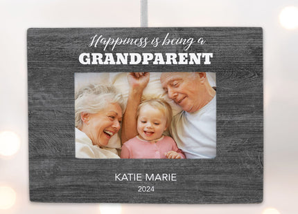 decorative personalized grandparent picture frame photo ornament – Christmas ornament, holiday tree decoration or gift