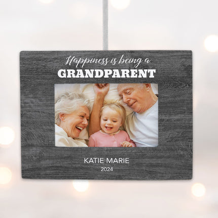 decorative personalized grandparent picture frame photo ornament – Christmas ornament, holiday tree decoration or gift