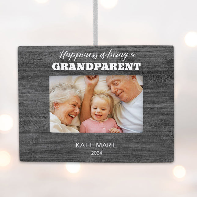 decorative personalized grandparent picture frame photo ornament – Christmas ornament, holiday tree decoration or gift