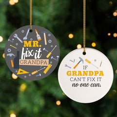 custom personalized handyman christmas ornament – Christmas ornament, holiday tree decoration or gift