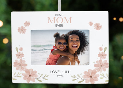 personalized personalized best mom picture frame photo ornament – Christmas ornament, holiday tree decoration or gift