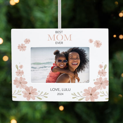 personalized personalized best mom picture frame photo ornament – Christmas ornament, holiday tree decoration or gift