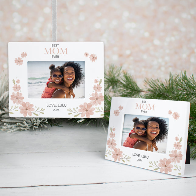 Best Mom Personalized Photo Frame Ornament - - created by ORNAMENT SHOP