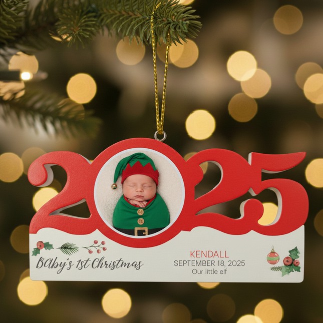 Personalized Dated Birth Stats Ornament