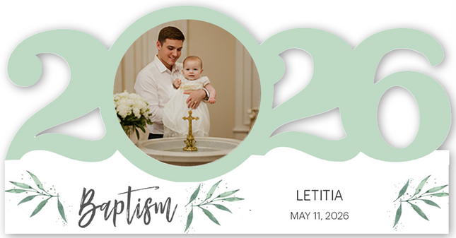 Personalized Dated Baptism Ornament