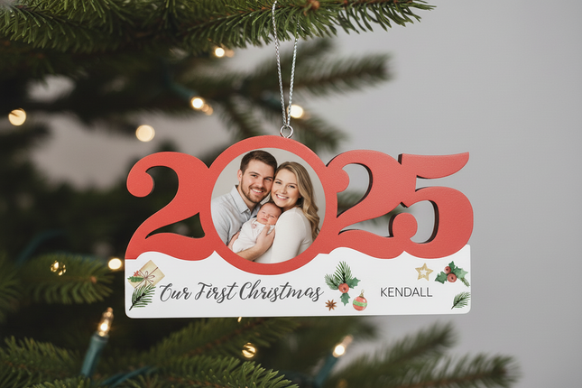 Personalized Dated First Christmas Ornament
