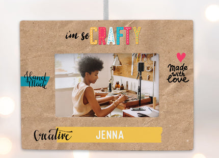 holiday personalized crafts picture frame photo ornament – Christmas ornament, holiday tree decoration or gift