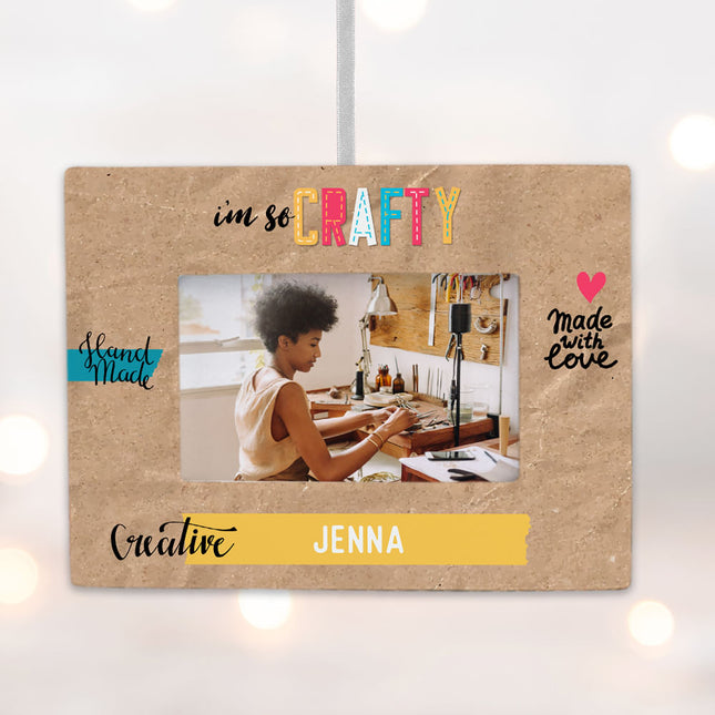 holiday personalized crafts picture frame photo ornament – Christmas ornament, holiday tree decoration or gift