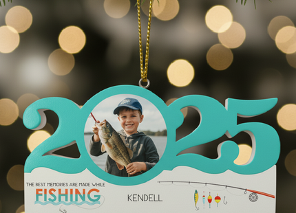 Personalized Dated Fishing Ornament
