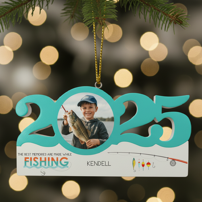 Personalized Dated Fishing Ornament