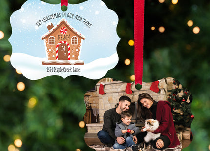 decorative personalized first christmas in our new home christmas ornament – Christmas ornament, holiday tree decoration or g