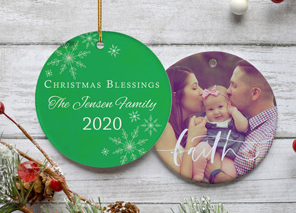 personalized personalized christmas blessings christmas ornament – Christmas ornament, holiday tree decoration or gift