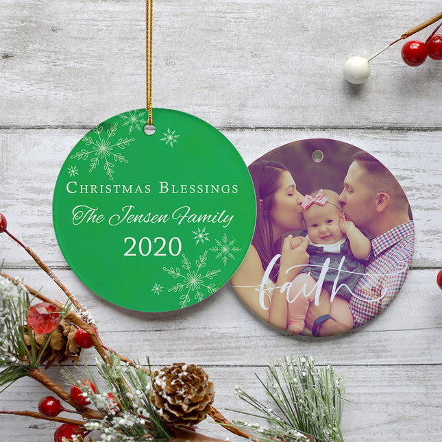 personalized personalized christmas blessings christmas ornament – Christmas ornament, holiday tree decoration or gift