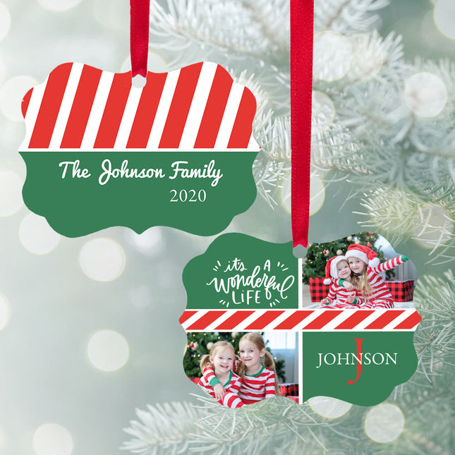 custom personalized family christmas ornament – Christmas ornament, holiday tree decoration or gift