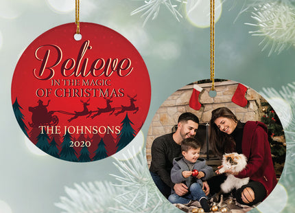 keepsake personalized believe in the magic of christmas ornament – Christmas ornament, holiday tree decoration or gift