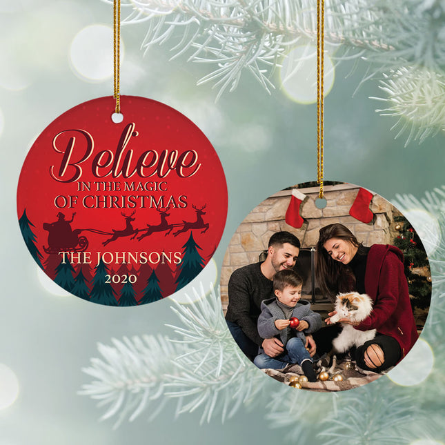 keepsake personalized believe in the magic of christmas ornament – Christmas ornament, holiday tree decoration or gift