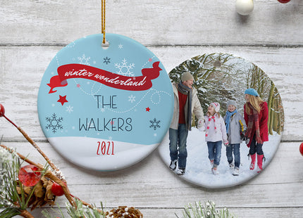 personalized personalized winter wonderland christmas ornament – Christmas ornament, holiday tree decoration or gift