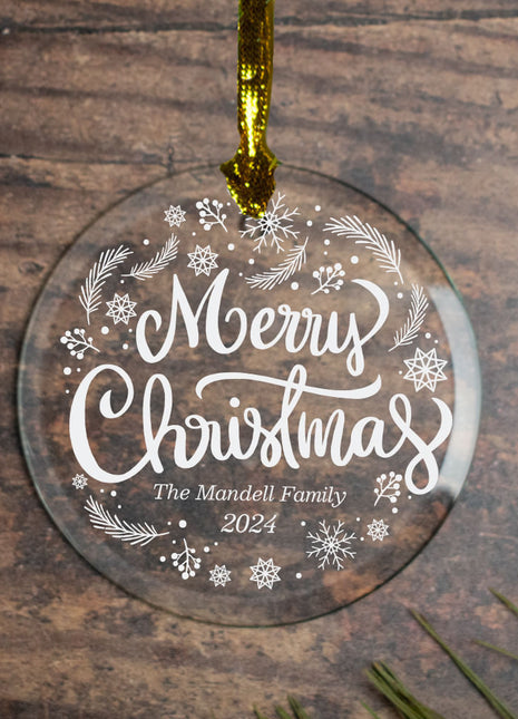 Personalized Family Christmas Christmas Ornament by ORNAMENT SHOP EXCLUSIVE Personalized Glass Ornament