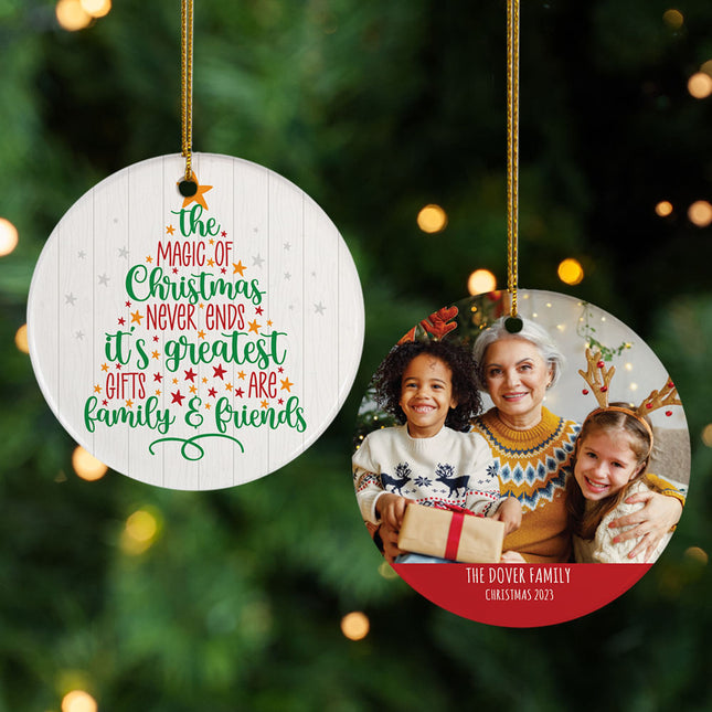 engraved personalized christmas magic christmas ornament – Christmas ornament, holiday tree decoration or gift