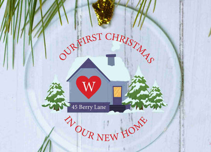 keepsake personalized first christmas in new home christmas ornament – Christmas ornament, holiday tree decoration or gift