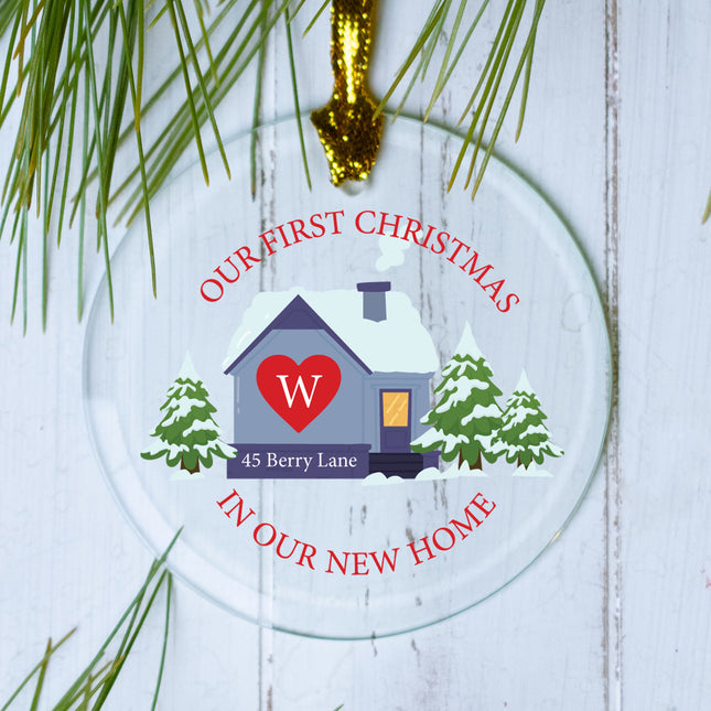 keepsake personalized first christmas in new home christmas ornament – Christmas ornament, holiday tree decoration or gift