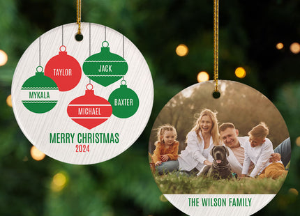 personalized personalized family photo christmas ornament – Christmas ornament, holiday tree decoration or gift