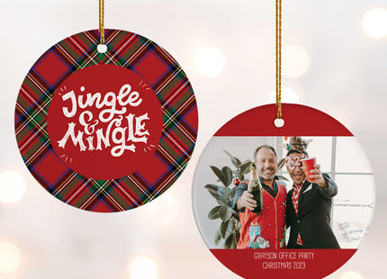 decorative personalized jingle & mingle christmas ornament – Christmas ornament, holiday tree decoration or gift
