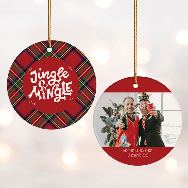 decorative personalized jingle & mingle christmas ornament – Christmas ornament, holiday tree decoration or gift