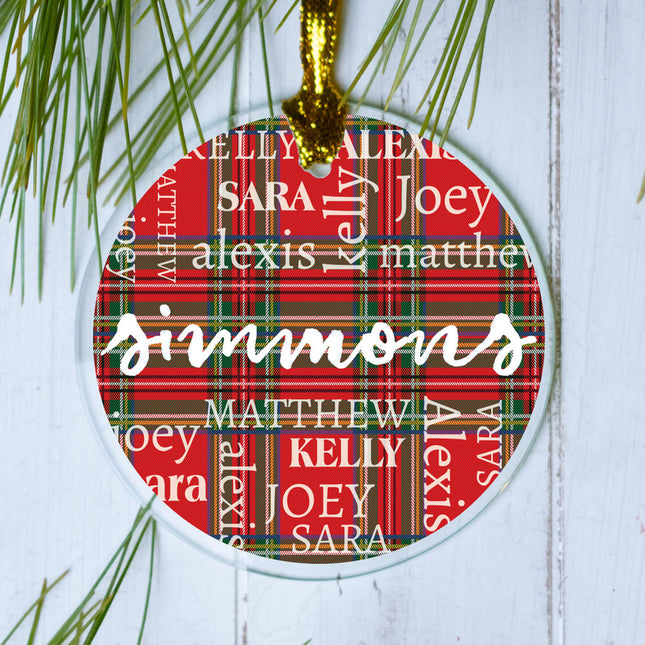 decorative personalized plaid word cloud photo christmas ornament – Christmas ornament, holiday tree decoration or gift