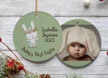 personalized personalized baby's first easter christmas ornament – Christmas ornament, holiday tree decoration or gift