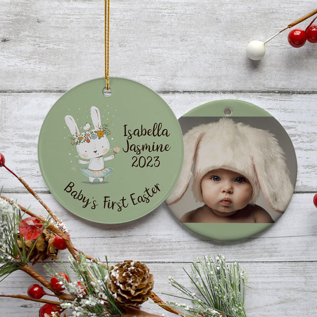 personalized personalized baby's first easter christmas ornament – Christmas ornament, holiday tree decoration or gift