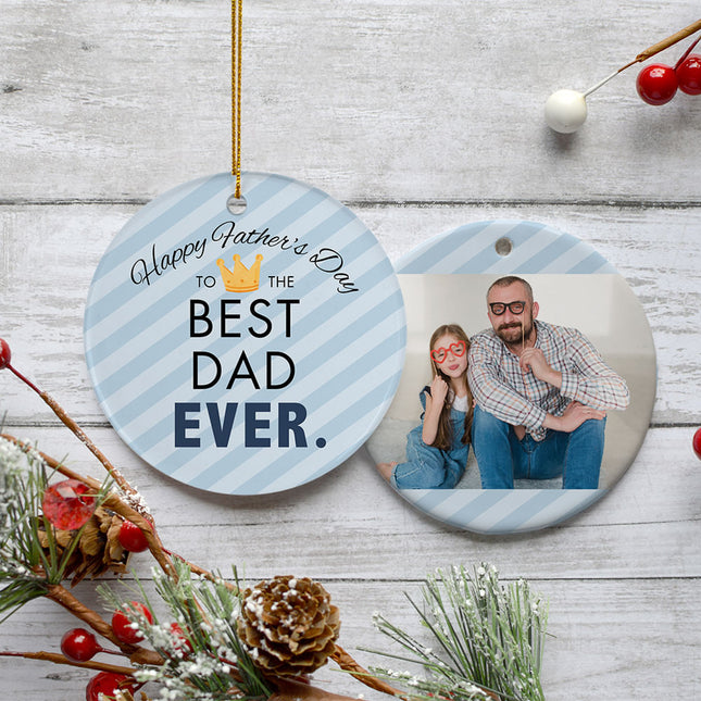 engraved personalized father's day christmas ornament – Christmas ornament, holiday tree decoration or gift