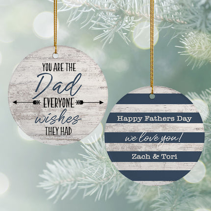 holiday personalized father's day christmas ornament – Christmas ornament, holiday tree decoration or gift