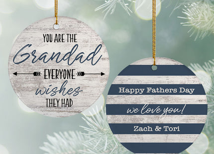 holiday personalized father's day christmas ornament – Christmas ornament, holiday tree decoration or gift