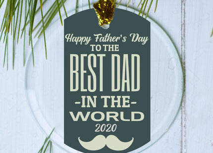 holiday personalized father's day photo christmas ornament – Christmas ornament, holiday tree decoration or gift