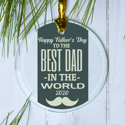 holiday personalized father's day photo christmas ornament – Christmas ornament, holiday tree decoration or gift