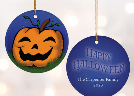 personalized personalized halloween pumpkin christmas ornament – Christmas ornament, holiday tree decoration or gift