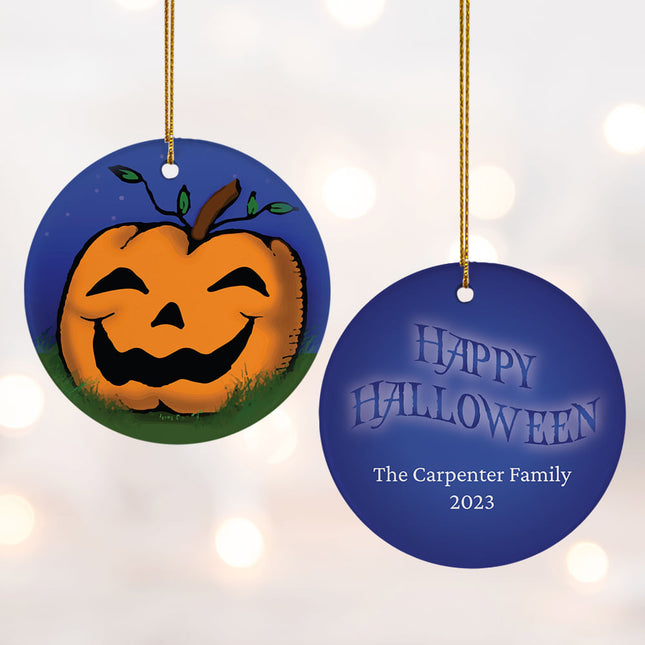 personalized personalized halloween pumpkin christmas ornament – Christmas ornament, holiday tree decoration or gift