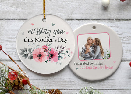 keepsake personalized mother's day photo christmas ornament – Christmas ornament, holiday tree decoration or gift