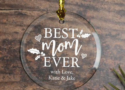 personalized personalized best mom ever christmas ornament – Christmas ornament, holiday tree decoration or gift