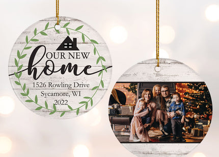 decorative personalized our new home christmas ornament – Christmas ornament, holiday tree decoration or gift