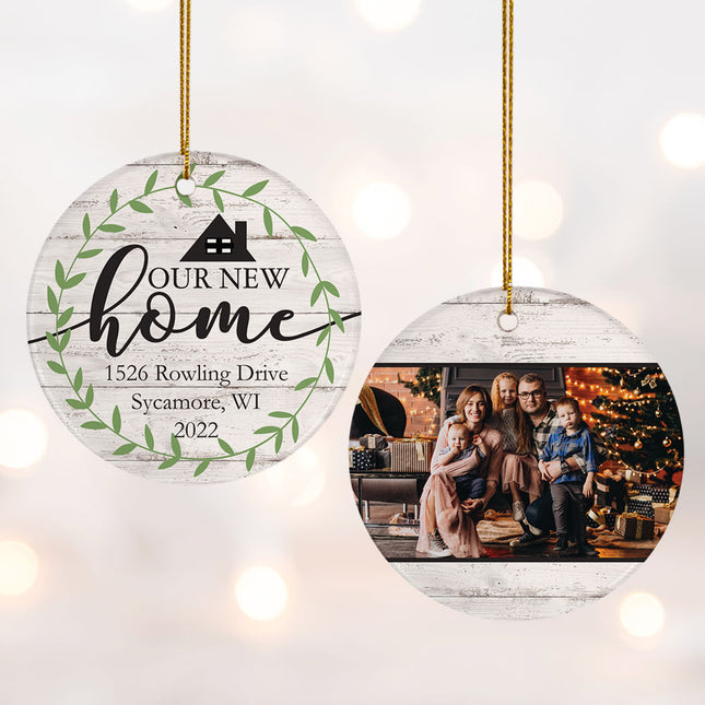 decorative personalized our new home christmas ornament – Christmas ornament, holiday tree decoration or gift