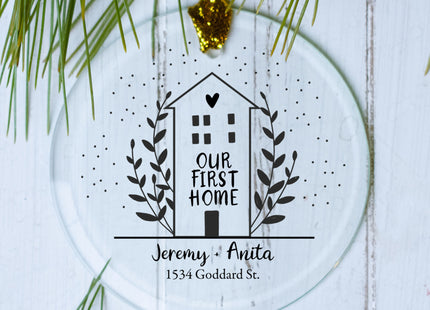 keepsake personalized our first home christmas ornament – Christmas ornament, holiday tree decoration or gift